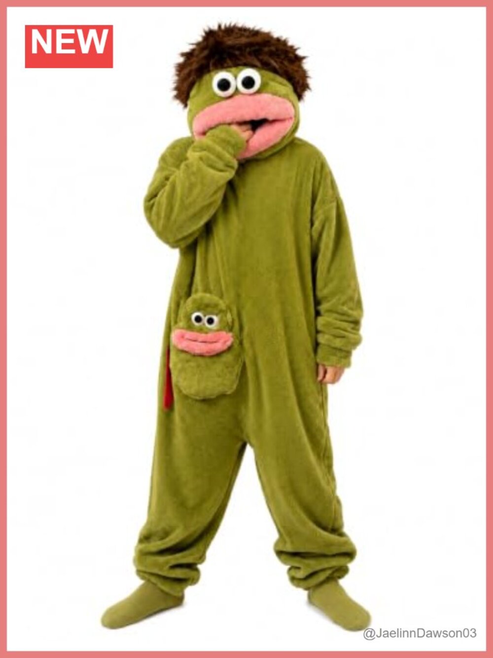 Big Mouth Monster Onesie Adult Halloween Funny Costume Hooded Pajama Outfit